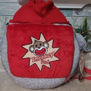 Imonkey Pad Pillow iPad Tablet Holder Plush Red Grey Nostalgic Images 2012